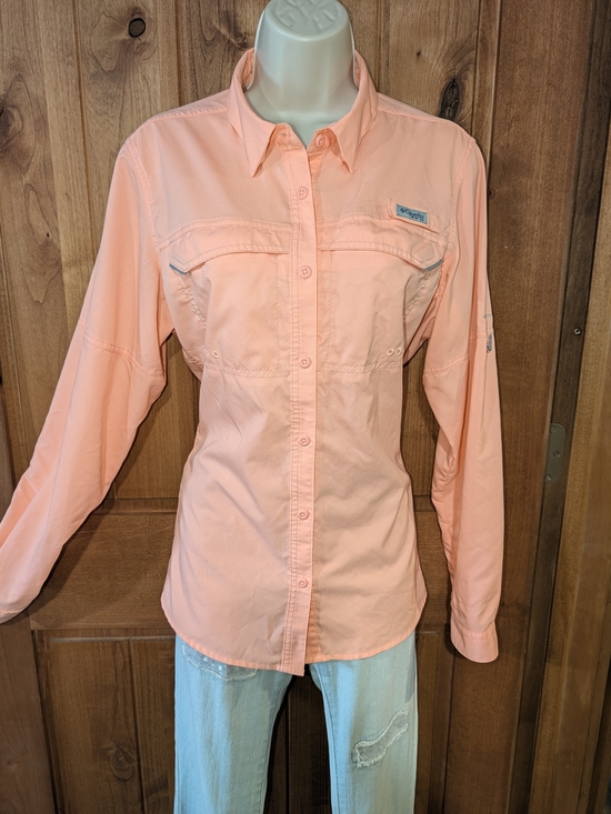 Columbia Tops - Columbia Women’s Long-Sleeve Sun Shirt - Peach